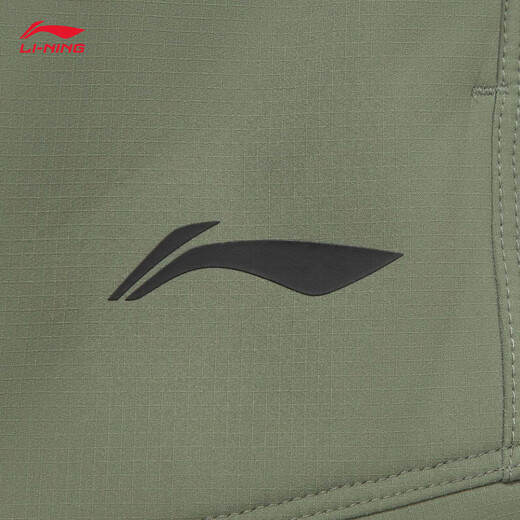 Li Ning C-position pants water-repellent sweatpants men's 2025 new loose and versatile retro casual overalls sweatpants plus velvet gray military green 731-3 M