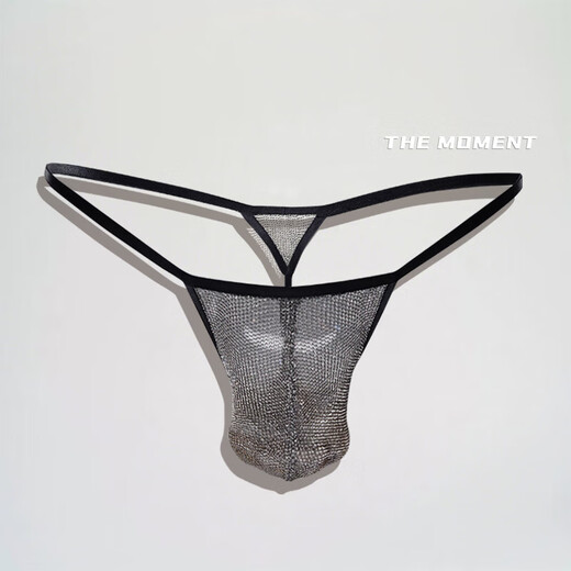 Original love chainmail ultra-transparent metal wire silver low-waisted thong comfortable color designer style 25 new men's black one-size-fits-all waist 70cm-100cm