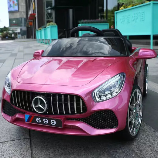 FG WILSON Mercedes-Benz children's electric car four-wheeled with remote control baby car men's and women's toy car can sit on people rechargeable stroller low-end model car no battery no function electric drive