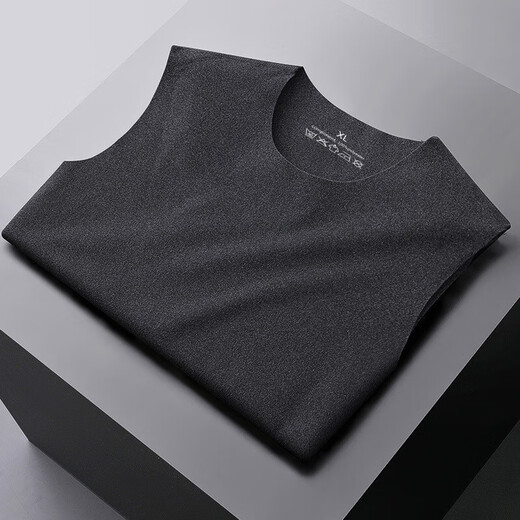 DeRong Ropa Interior Térmica Sin Costuras Camisa De Fondo para Hombres Ropa Interior De Calefacción Más Chaleco De Fondo De Terciopelo Chaleco Deportivo De Invierno 2409 Chaleco Térmico Blanco 2XL