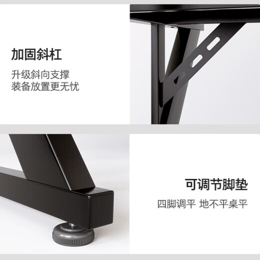 Gujia Home Computer Desk E-Sports Table Hole Board Integrated Two-person Game Desk Home Study Desk Bookshelf Integrated Table Can Install Robotic Arm Walnut Color 1.4M E-Sports People's Choice | Free Delivery to Door Package Installation