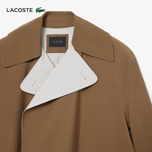 LACOSTE French Crocodile 2025 Autumn and Winter Show Series Uniform Coats for Men and Women|BH4563 52I/khaki brown/off-white M