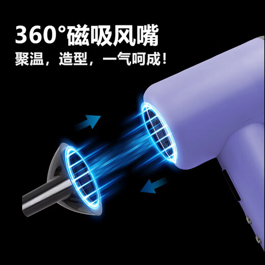 Wireless hair dryer for student dormitories, low power rechargeable hair dryer, USB rechargeable hair dryer, portable constant temperature, quick drying, unplugged, high wind power, high speed hot and cold air PLUS flagship version 45W super fast charge + LCD display