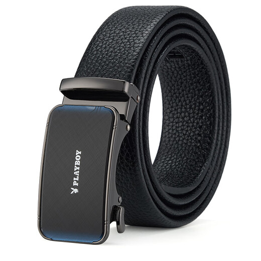 Playboy (PLAYBOY) men's belt genuine cowhide belt for young and middle-aged people with automatic buckle casual pants belt business versatile gift for boyfriend and husband