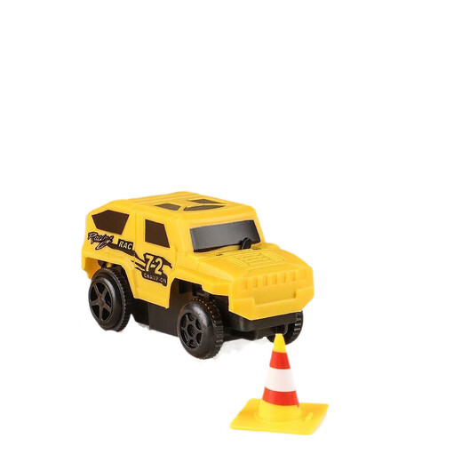 Ouyin children's ever-changing gliding track remote control car electric train boy racing model toy car basic style 135-piece set including 1 electric jeep yellow