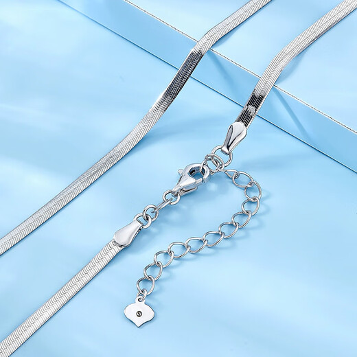 Meluxe Pt950 platinum necklace snake bone chain platinum clavicle chain for women birthday gift for girlfriend about 8.97g-40cm