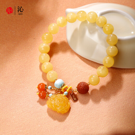 Qin Beeswax Bracelet Women's Southern Red Agate Turquoise Authentic DIY Bracelet for Mom or Girlfriend Gift 24 Solar Terms Series - Beginning of Autumn