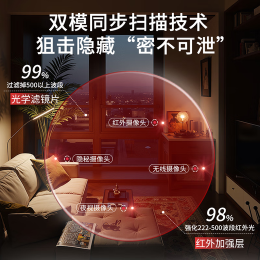 Yuelansen camera detector hotel anti-peep detector smart hotel infrared detector multi-functional detection instrument camera detector upgraded white camera detector