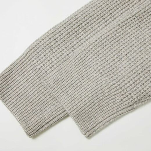 VANCL Autumn and Winter Men's and Women's Casual Warm Henry V-Neck Sweater Black Gray S