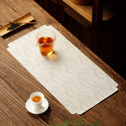 Perfect Chinese Xiangyun Waterproof Tea Mat Insulated Tea Mat Zen Table Runner Maroon