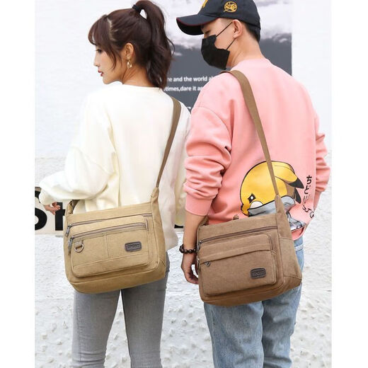 Pickup Cat Upgraded Version Men's Bag Durable Canvas Bag Messenger Bag Tool Bag Labor Protection Men's Messenger Bag Men's School Bag One Canvas Black