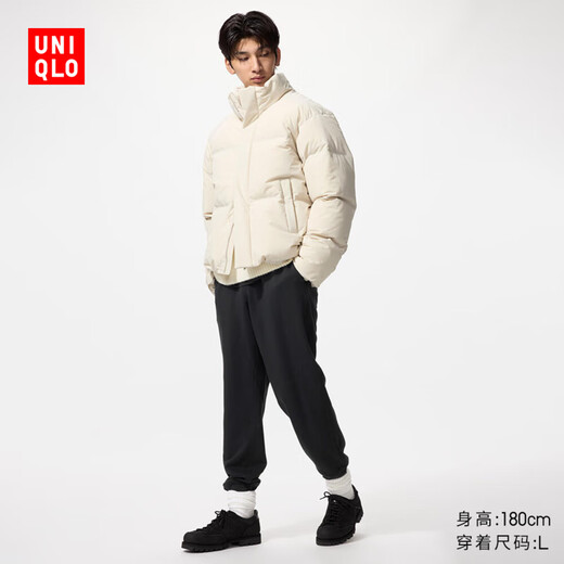 Uniqlo Men's and Women's Couple Sports Trousers Comfortable Casual Loose Regular Style 25 Autumn and Winter New Style 479801 09 Black L