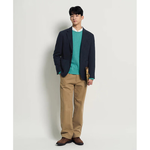 Beanpole New Product Containing Sheep Wool Beanpole 2025 Autumn and Winter Men's Business Commuting Suit Jacket Khaki M 175/92A