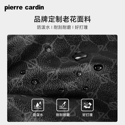 Pierre Cardin clutch bag men's long wallet genuine leather light luxury hand mobile phone bag business high-end wallet birthday gift practical PVC_first layer cowhide