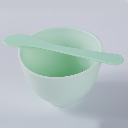 UHC facial mask mixing bowl set 2-piece set facial mask brush stirring stick soft silicone bowl makeup tools for skin management green bowl + green trumpet stick 1 piece