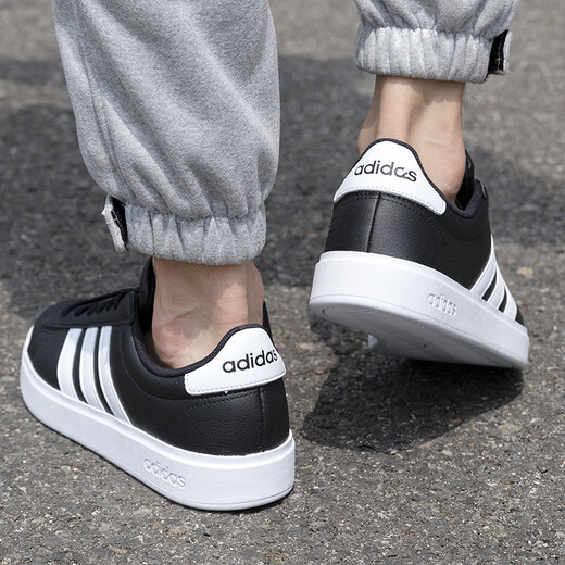 阿迪达斯（adidas）Neo板鞋男鞋女鞋2025秋冬季新款情侣运动鞋复古低帮休闲鞋 GW9196黑色/白 39