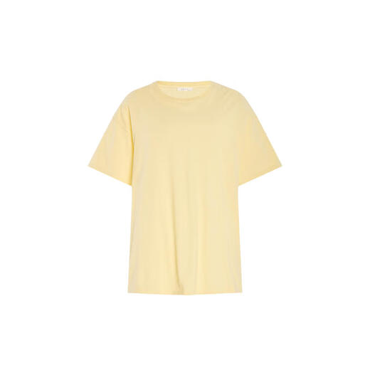 The Row light luxury women's NADINA cotton knitted T-shirt yellow 20 | L