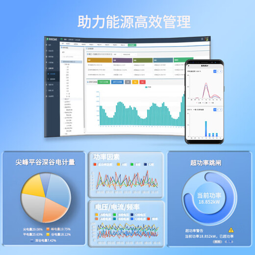 Three-phase four-wire electronic rail electric energy meter directly/transformer connected to the metering apartment for high-precision measurement DTSU315G