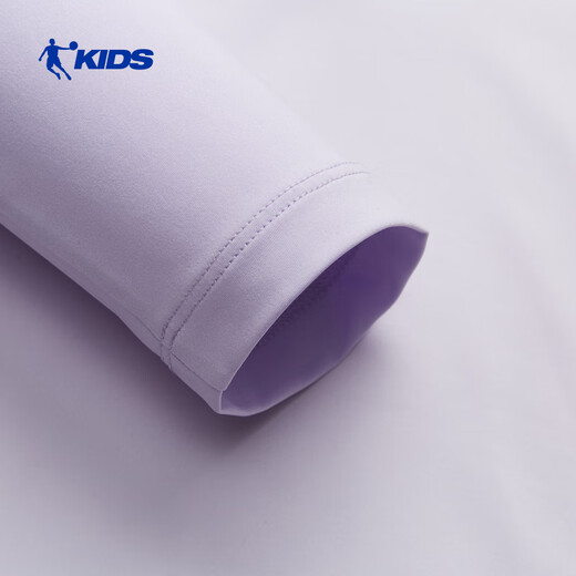 Jordan QIAODAN children's unisex long-sleeved T2026 spring new children's clothing children's men's and women's casual sweatshirt bottoming shirt Yuehua Purple 110