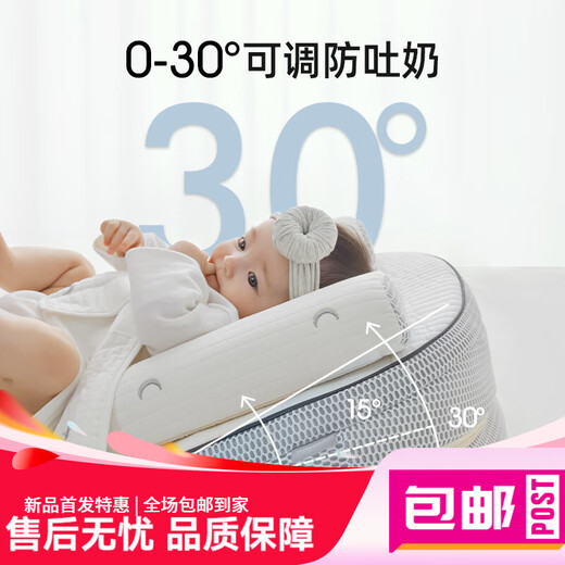 Aimao Maotou baby slope pillow bed middle bed newborn anti-vomiting and anti-choking adjustable breastfeeding artifact 01 years old 65700 pure cotton pillowcase universal for all seasons sun, moon and stars