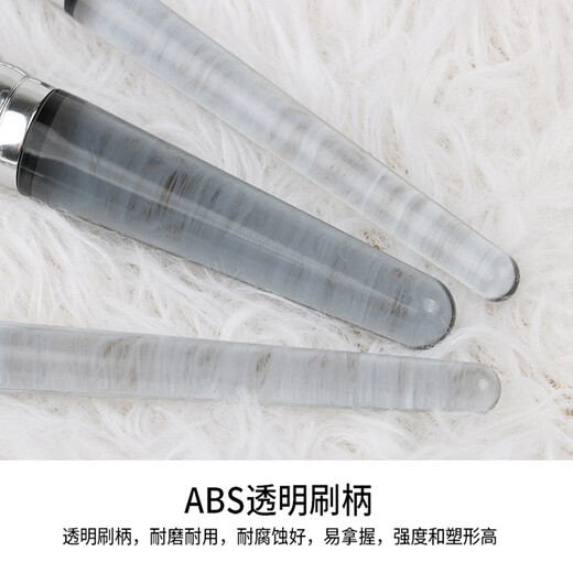 YAHLIGS girls portable 5-piece makeup brush set with mirror, soft-bristled powder brush, foundation brush, student affordable mini brush, multi-functional portable makeup brush, 10 pieces, white + makeup mirror