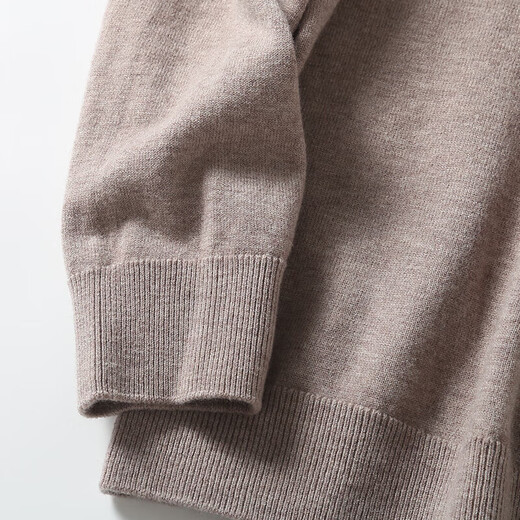 Jingdong Direct Purchase 100 Pure Wool Cardigan Men's Sweater Men's Red Sweater Bottoming Shirt Men's New Year Apricot Regular Pure Wool XL (180) 155-175Jin Jin is equal to 0.5 kg