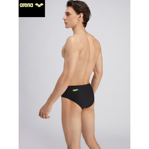 阿瑞娜（arena）男士抗氯速干泳裤弹力舒适防尴尬 黑色 L (175) 身高172-180/体重65-78