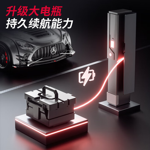 Samat Big G children's electric car can drift and sit, adult parent-child remote control toy car, birthday gift for boys and girls, gray, lifetime warranty, free high-quality helmet protector (battery free trade-in, mid-range swing model, four-wheel drive 550 motor 12v10, colorful light leather seat, foam soft wheels