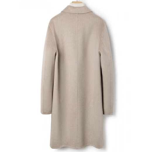 ROMON light luxury pure cashmere coat men's autumn and winter double-sided mid-length wool coat thickened windbreaker casual woolen light gray (no liner) 30% cashmere + 70% wool XL /180 (weight 150-165Jin Jin is equal to 0.5 kg)