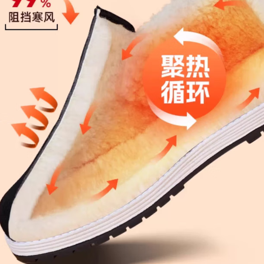 Winter old Beijing cotton shoes for men 2025 velvet thickened non-slip middle-aged and elderly warm casual walking shoes black 41