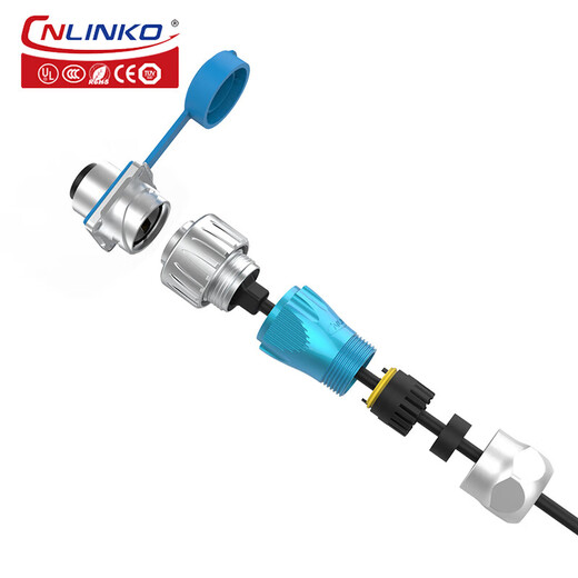 DH-24 Waterproof HDMI Female to Female Industrial Extender Straight Connector Plug-in Aviation Plug Connector DH24 Type HDMI2 Set (1 Meter) DH24 Type HDMI2 Socket