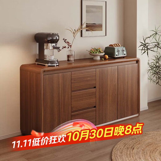 LEADTEK solid wood sideboard integrated wall cabinet living room multifunctional cabinet tea cabinet wine cabinet storage cabinet kitchen storage cabinet solid wood corners thickened length 140*40*84CM