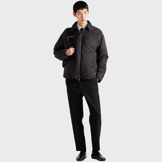 PRADA/Prada gift men's loose fit regenerated nylon jacket black M