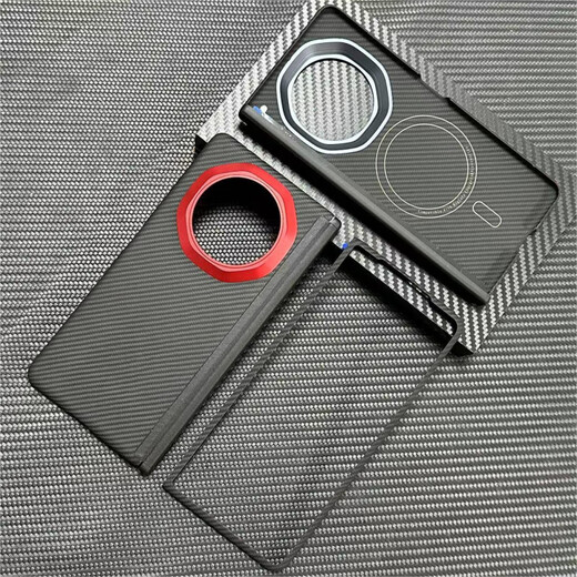 Huawei (HUAWEI) original quality Jingying Kevlar applicable thin center shaft mobile phone case Magic V3 aramid fiber material, coarse grain 1500D fine holes, single back cover Magic V3