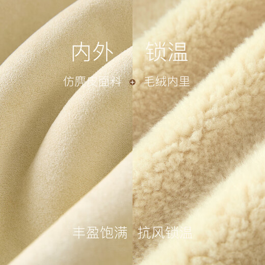 Sancai 2025 winter new style imitation suede environmentally friendly fur coat stand collar loose casual warm M