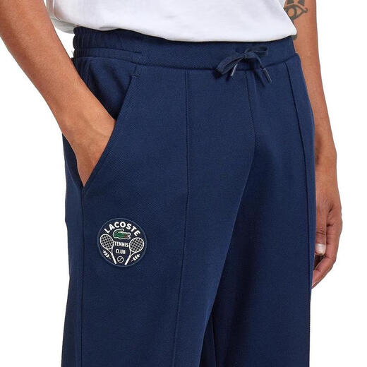 LACOSTE men's sweatpants are moisture-wicking, comfortable, close-fitting, breathable fabric, soft and skin-friendly, dark blue elastic waistband, Navy Blue, one size fits all | M