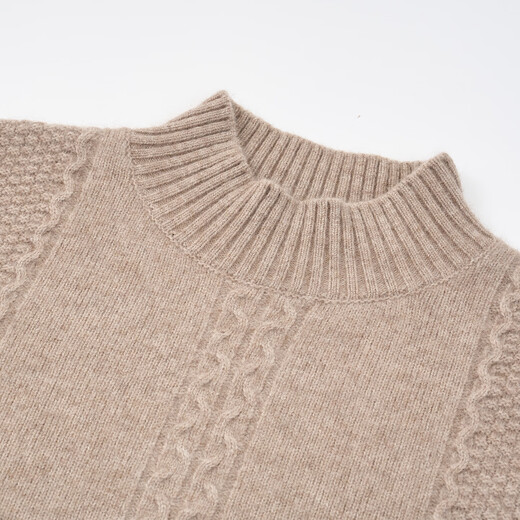 Jintu high-end autumn and winter half turtleneck cardigan women's sweater women's autumn and winter new thickened warm mother's bottoming shirt top camel thick section 4XL recommended 150-165Jin Jin equals 0.5 kg