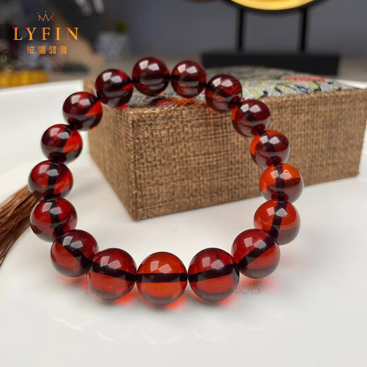 Layun Feiyin Collection Grade Water Purifying Blood Amber Bracelet for Men and Women High Quality Totally Pure and Unoptimized Natural Amber Bracelet as a Gift. Water Purifying and Flawless 12mm Available for Men and Women (Certificate Included)