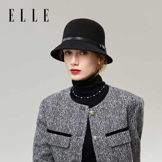 ELLE 100% wool hat for women, elegant and high-end hat for women in autumn and winter, gift for mother