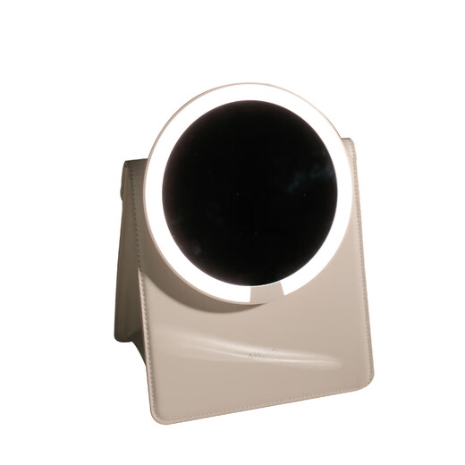 AMIRO (condensation) brand dressing room level lighting~amiro light-finding bag mirror makeup mirror bag mirror integrated LED light high-definition daylight O series 2-red_(comes with magnifying mirror)