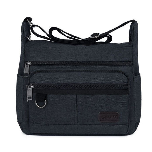 Pickup Cat Upgraded Version Men's Bag Durable Canvas Bag Messenger Bag Tool Bag Labor Protection Men's Messenger Bag Men's School Bag One Canvas Black