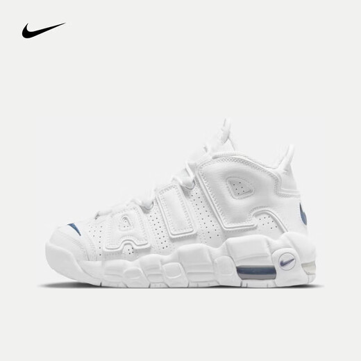 Nike (NIKE) women's shoes Air More Uptempo GS sports shoes Pippen large AIR wear-resistant mid-cut shock-absorbing retro basketball shoes DH9719-100/pure white 39