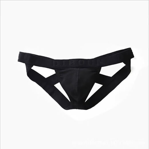 Gay men's thong sexy insertable single c-string underwear fun sexy passionate male attack 01 black sd two styles with different sizes M
