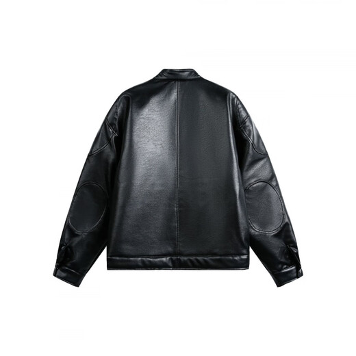 Xingman Winter Padded Leather Jacket Men's 2025 New Trendy Loose and Versatile Boys Motorcycle Leather Jacket Trendy Black M (100-130Jin Jin is equal to 0.5kg)