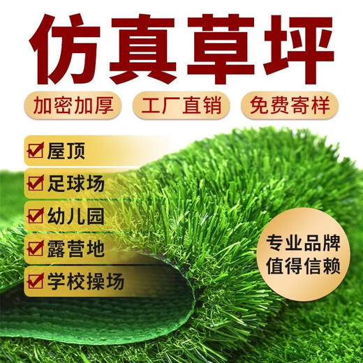 Fake turf simulated lawn green carpet outdoor artificial plastic artificial bionic outdoor insulation fence football field 2 cm encrypted high-quality spring grass 1 meter wide 3 meters long