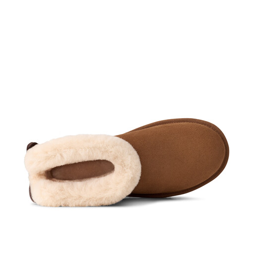 UGG new women's comfortable and fashionable flat solid color bow style mini Bailey short boots snow boots 1178790 CHE | Maroon 38