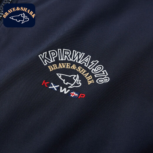 BRAVE&SHARK Stand Collar Reversible White Goose Down Down Jacket Men's 2025 Winter New Warm Down Jacket Men's Casual Royal Blue XL Recommended 140-160Jin Jin equals 0.5kg