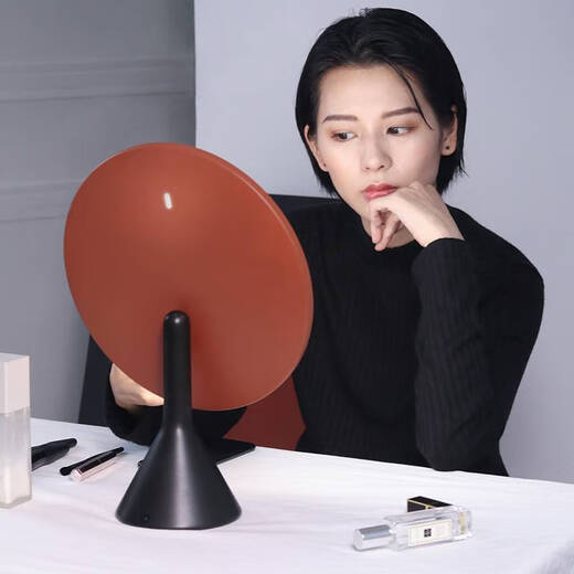 YEKA large round mirror desktop with light smart high-definition makeup mirror beauty supplement light rechargeable desktop makeup mirror space powder three sets of LED light sources stepless dimming