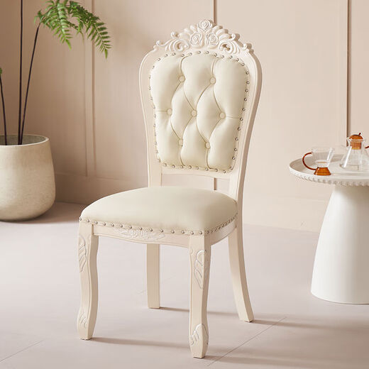 Yusenyi Dining Chair Dressing Desk Nail Art Back Stool Comfortable Home Dining Chair Lake Blue Silver Elegant Blue