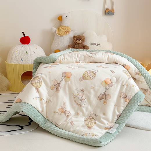 Casarotti Class A Children's Cotton Winter Quilt Kindergarten Quilt Double-layer Yarn Quilt Core Spring and Autumn Quilt Beanie Velvet Nap Blanket Quilt Colorful Circus 120*150cm3Jin Jin equals 0.5kg Winter Quilt